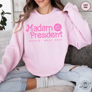 Madam President And Tim Shirt Kamala Harris Crewneck Sweatshirt Harris Walz 2024 Sweater Female President Tshirt Elect Harris Hoodie Voting Gift giftyzy 6