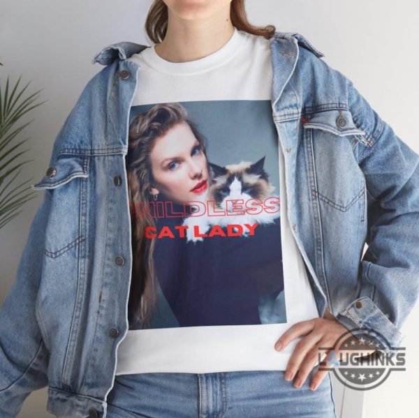 taylor swift childless cat lady t shirt sweatshirt hoodie funny cat lover swfties gift kamala harris vmas endorsement tee laughinks 1