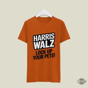 harris walz lock up your pets shirt cringy haitians eat pets shirt