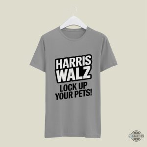 harris walz lock up your pets shirt cringy haitians eat pets shirt