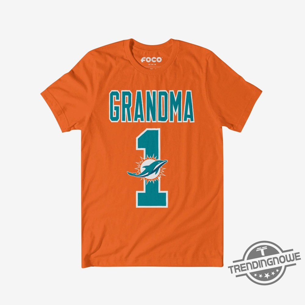 Miami Dolphins Number 1 Grandma T Shirt Miami Dolphins Shirt Grandma Gift Shirt