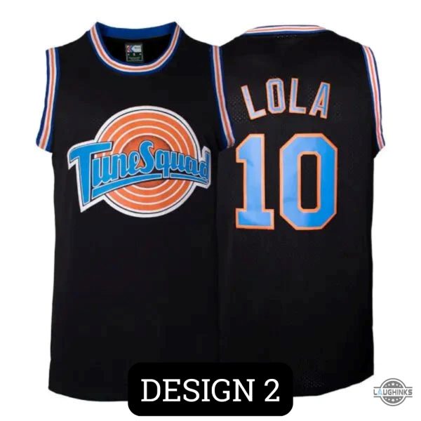 space jam lola bunny costume basketball jersey tune squad number 10 white and black version bugs bunny girlfriend shirt laughinks 2