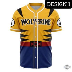 new marvel wolverine costume baseball jersey shirt for halloween