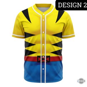 new marvel wolverine costume baseball jersey shirt for halloween