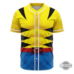 new marvel wolverine costume baseball jersey shirt for halloween