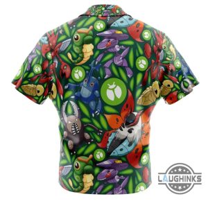 bug type pokemon hawaiian shirt and shorts