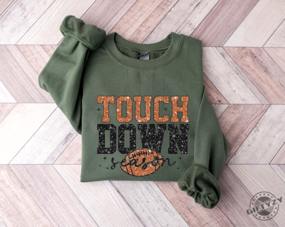 Touch Down Season Tshirt Game Day Shirt For Mom Football Mom Sweater Football Lover Hoodie American Football Tshirt Sports Mom Shirt