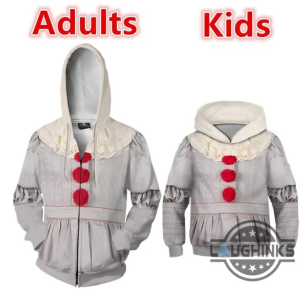 realistic pennywise costume halloween cosplay horror movie all over printed t shirt sweatshirt hoodie laughinks 1