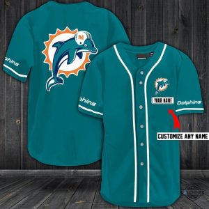 custom nfl miami dolphins baseball jersey shirt