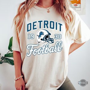 detroit lions football helmet 1930 vintage shirt