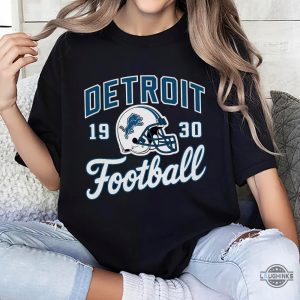 detroit lions football helmet 1930 vintage shirt