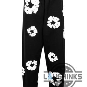 denim tears hoodie and sweatpants replica streetwear flower on black all over printed hoodie t shirt sweatshirt joggers laughinks 1