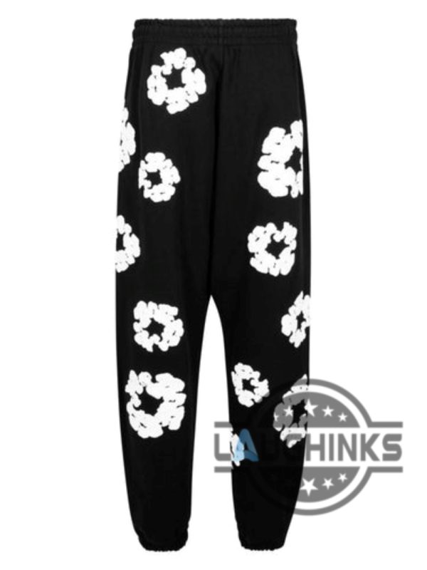 denim tears hoodie and sweatpants replica streetwear flower on black all over printed hoodie t shirt sweatshirt joggers laughinks 3