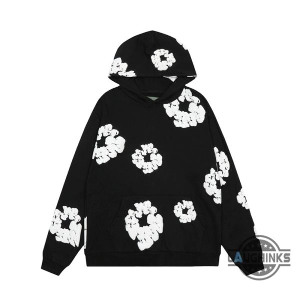 denim tears hoodie and sweatpants replica streetwear flower on black all over printed hoodie t shirt sweatshirt joggers laughinks 4