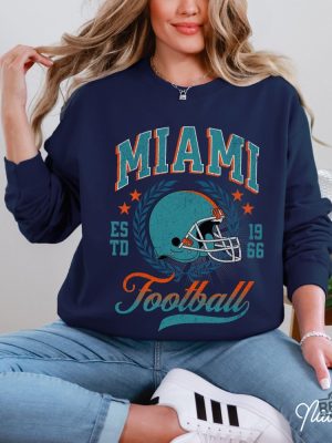 Vintage Dolphins Gameday Sweatshirt Miami Football Crewneck Shirt Miami Dolphins Hoodie revetee 2