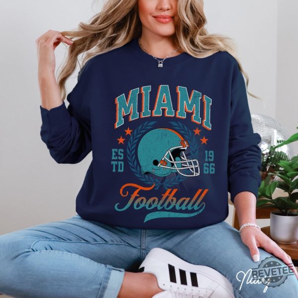 Vintage Dolphins Gameday Sweatshirt Miami Football Crewneck Shirt Miami Dolphins Hoodie revetee 2