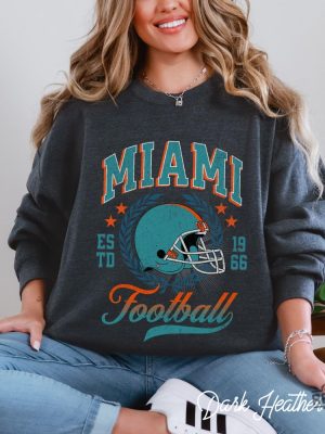 Vintage Dolphins Gameday Sweatshirt Miami Football Crewneck Shirt Miami Dolphins Hoodie revetee 3