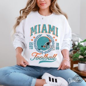 Vintage Dolphins Gameday Sweatshirt Miami Football Crewneck Shirt Miami Dolphins Hoodie revetee 4