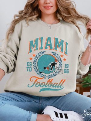 Vintage Dolphins Gameday Sweatshirt Miami Football Crewneck Shirt Miami Dolphins Hoodie revetee 5