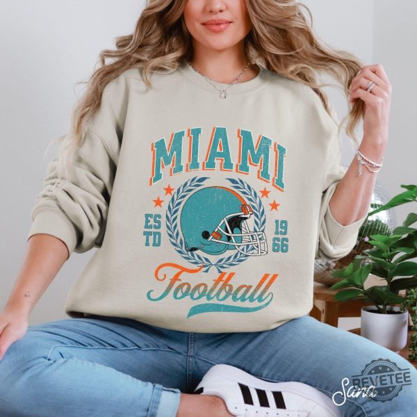 Vintage Dolphins Gameday Sweatshirt Miami Football Crewneck Shirt Miami Dolphins Hoodie revetee 5