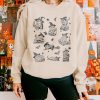 Retro Cat Halloween Sweatshirt 90S Cat Witch Vintage Sweater Funny Witch Cat Crewneck revetee 1