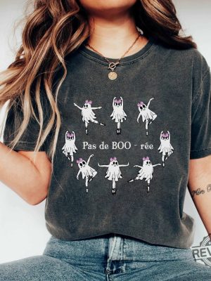 Skeleton Pas De Boo Ree Bow Shirt Ballerina Ghost Shirt Ballet Dancer Spooky Halloween Shirt revetee 2