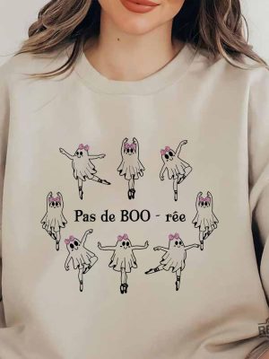 Skeleton Pas De Boo Ree Bow Shirt Ballerina Ghost Shirt Ballet Dancer Spooky Halloween Shirt revetee 3