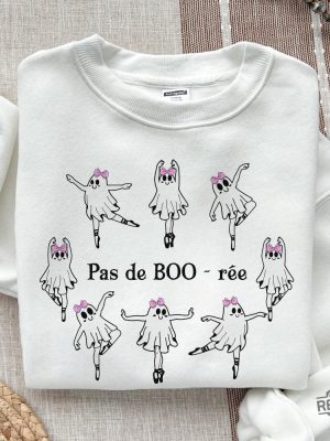 Skeleton Pas De Boo Ree Bow Shirt Ballerina Ghost Shirt Ballet Dancer Spooky Halloween Shirt revetee 4