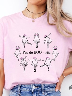 Skeleton Pas De Boo Ree Bow Shirt Ballerina Ghost Shirt Ballet Dancer Spooky Halloween Shirt revetee 6