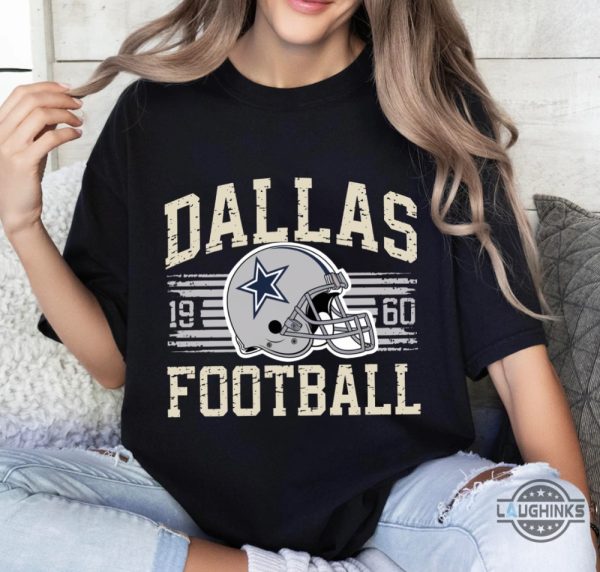 vintage dallas cowboys football shirt est 1960 retro helmet gift for fans