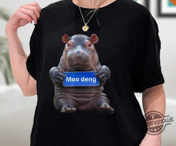 Moo Deng Shirt Moo Deng Bouncy Pig T Shirt Cute Thai Baby Hippo Shirt Cute Baby Pygmy Hippo Moo Deng T Shirt Sweatshirt trendingnowe 3