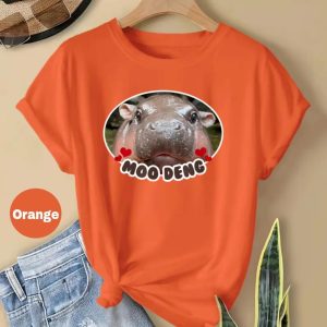 Moo Deng Bouncy Pig T Shirt Moo Deng Shirt Cute Thai Baby Hippo Shirt Adorable Animal Perfect Gift For Hippo And Animal Lovers trendingnowe 2