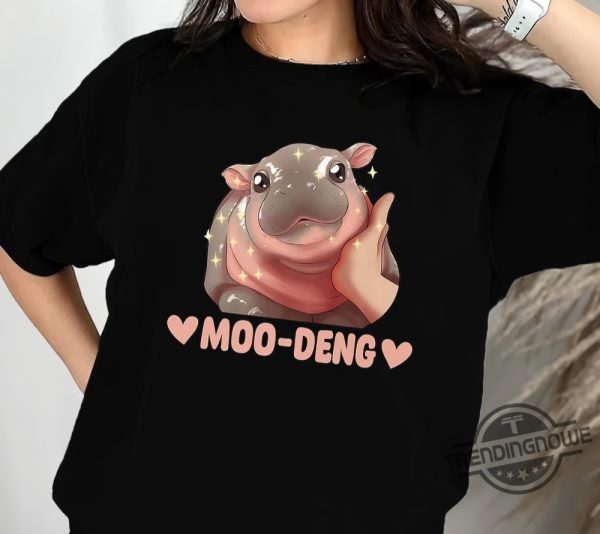 Moo Deng T Shirt Sweatshirt Hoodie Cute Baby Hippo Shirt Moo Deng Bouncy Pig T Shirt trendingnowe 1