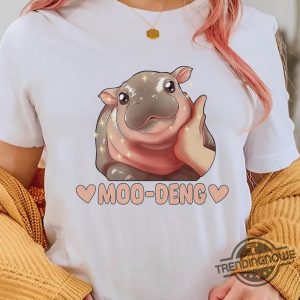 Moo Deng T Shirt Sweatshirt Hoodie Cute Baby Hippo Shirt Moo Deng Bouncy Pig T Shirt trendingnowe 2