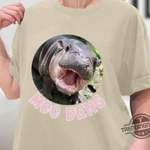 Moo Deng Shirt Cute Baby Hippo Moo Deng Bouncy Pig In Thai Hippopotamus Shirt Pygmy Hippo Moo Deng Shirt Sweatshirt Hoodie trendingnowe 3