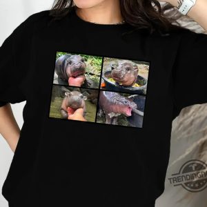 I Love Moo Deng Shirt Baby Pygmy Hippo Moo Deng Shirt Moo Deng Shirt Hippo Moo Deng Bouncy Pig In Thai Hippopotamus Shirt trendingnowe 2