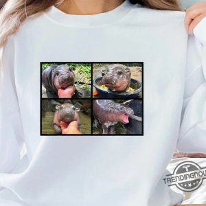 I Love Moo Deng Shirt Baby Pygmy Hippo Moo Deng Shirt Moo Deng Shirt Hippo Moo Deng Bouncy Pig In Thai Hippopotamus Shirt trendingnowe 3