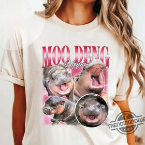 I Love Moo Deng Shirt Moo Deng Hippo Shirt Moo Deng Shirt Baby Hippo T Shirt trendingnowe 3