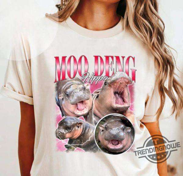 I Love Moo Deng Shirt Moo Deng Hippo Shirt Moo Deng Shirt Baby Hippo T Shirt trendingnowe 3