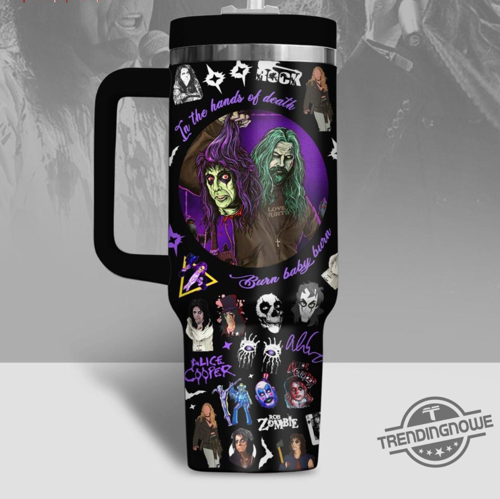 Halloween Rob Zombie And Alice Cooper Stanley Cup Halloween Stanley Tumbler Gift