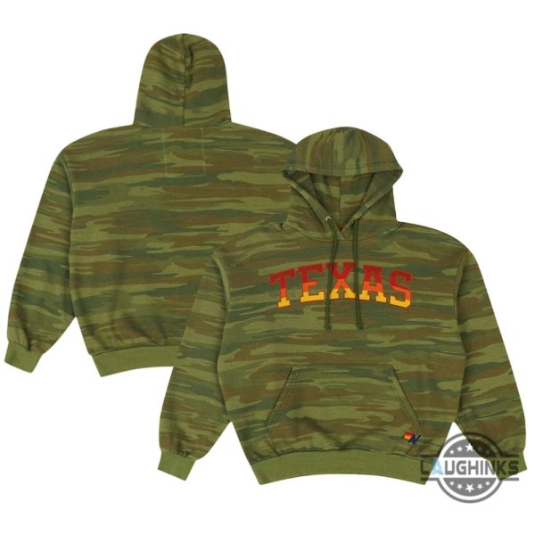 ncaa texas longhorns camo pullover hoodie t shirt sweatshirt replica football gear laughinks 1