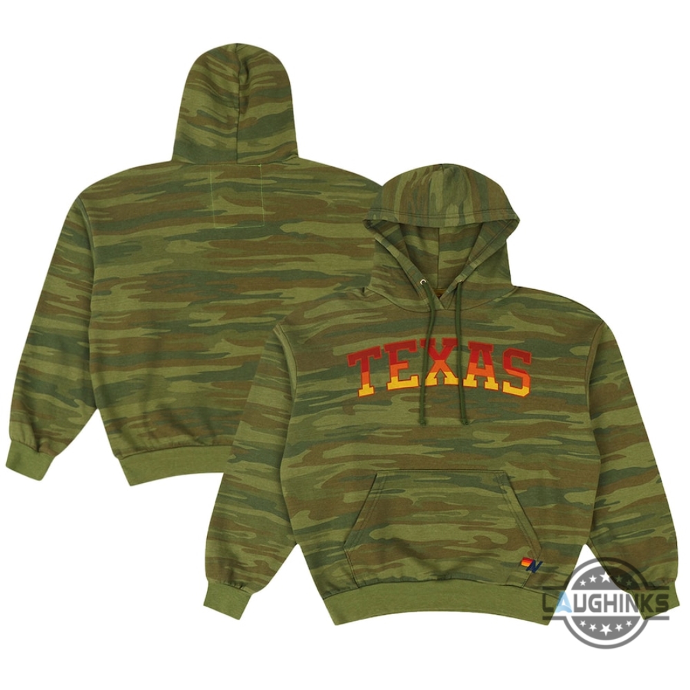 Ncaa Texas Longhorns Camo Pullover Hoodie T Shirt Sweatshirt Replica Football Gear