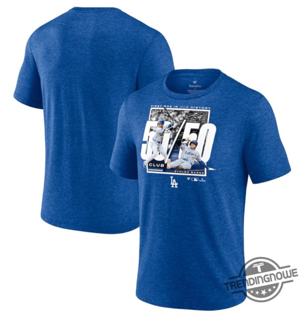 Shohei Ohtani T Shirt Shohei Ohtani Los Angeles Dodgers 50 50 Club Shirt trendingnowe 1