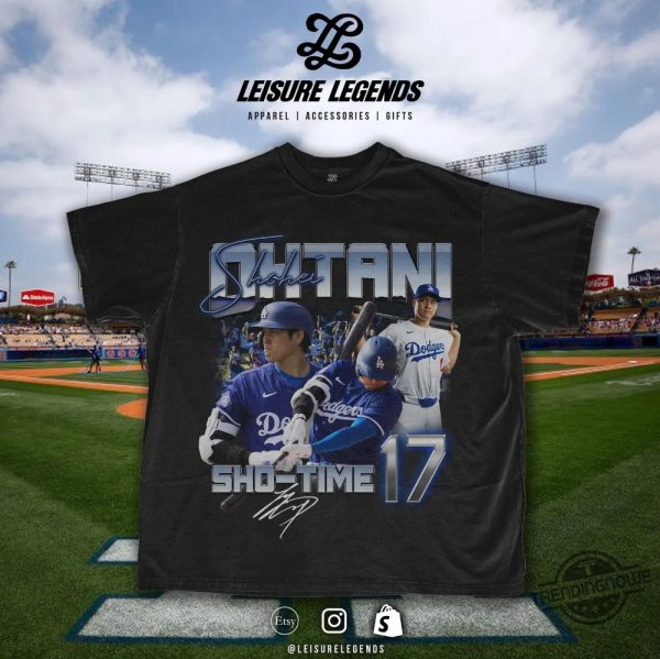 Shohei Ohtani Shirt Los Angeles Dodgers T Shirt Sho Time Vintage Tshirt Baseball Gifts La 17 Baseball Shirt trendingnowe 1