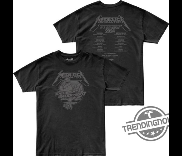 Virginia Tech Metallica Shirt Virginia Tech Metallica Exit Light Enter Night 2024 Football T Shirt Metallica Tour 2025 Tee trendingnowe 2