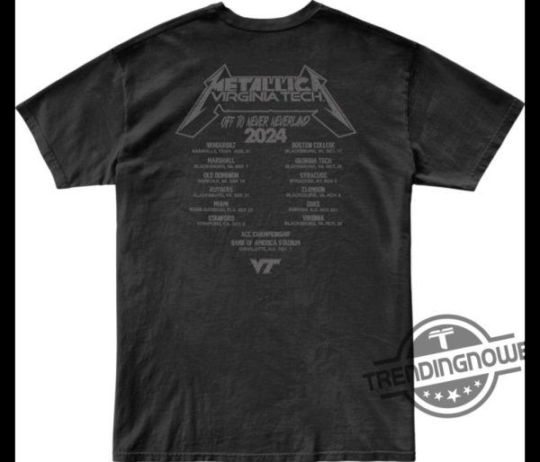 Virginia Tech Metallica Shirt Virginia Tech Metallica Exit Light Enter Night 2024 Football T Shirt Metallica Tour 2025 Tee trendingnowe 3