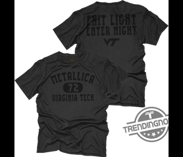 Virginia Tech Metallica Exit Light Enter Night Shirt Virginia Tech Metallica Shirt Metallica Tour 2025 Tee trendingnowe 2