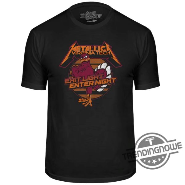 Virginia Tech Hokies Metallica Shirt V2 Virginia Tech Metallica Shirt Virginia Tech Metallica Exit Light Enter Night Shirt trendingnowe 1