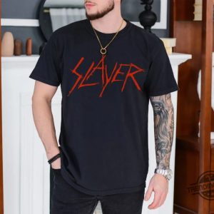 Slayer T Shirt 90S Thrash Metal Rock Band Vintage Black Tee Slayer T Shirt Red Logo Thrash Metal Metallica trendingnowe 2