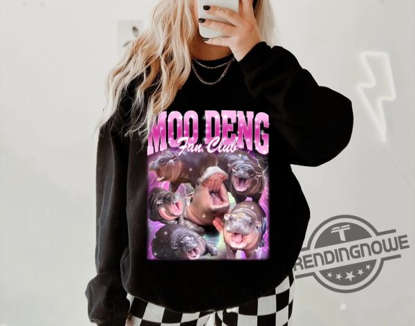 Moo Deng Shirt Pygmy Hippo Moo Deng Shirt Hippo Lover Tshirt I Love Moo Deng T Shirt Moo Deng Tee Cute Baby Hippo Sweatshirt trendingnowe 2